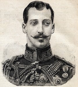 Portret księcia Alberta Victora (1864-1892), księcia Clarence i Avondale oraz wnuka angielskiej królowej Wiktorii, z francuskiej gazety Le Petit Parisien autorstwa French School