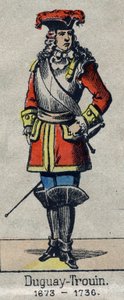 Portret Rene Duguay Trouin (Duguay-Trouin) (Rene Trouin du Gue dit) (1673-1736) Francuski marynarz. Wizerunek Epinal z końca XIX wieku. autorstwa French School