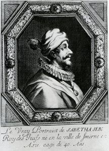 Portret Sabataja Cwi [1626 – 1676], ok. 1666 autorstwa French School