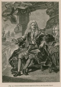 Portret Samuela Bernarda, rytowany przez Drevet, wg Hyacinthe Rigaud autorstwa French School