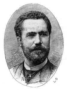 Portret Sebastiana Juliana Gayarre Garjona (1844-1890), hiszpańskiego tenora. Grawerowanie w „Świat Ilustrowany”, 20 marca autorstwa French School