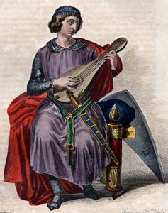 Portret Teobalda I (1201-1253), hrabiego Szampanii (jako Teobalda IV) od urodzenia i króla Nawarry od 1234 roku. autorstwa French School