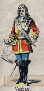 Portret Vaubana Sebastiena Prestre (1633-1707), marszałka Francji. Wizerunek Epinal z końca XIX wieku. Prywatna kolekcja. autorstwa French School