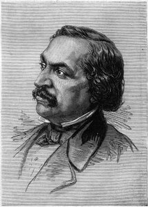 Portret Victora Sejour (1816) -1874), francuskojęzycznego amerykańskiego pisarza dramatycznego. Grawerowanie w „” Le Monde Illustré”” nr 912 z 3 października autorstwa French School