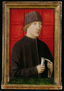 Portret mężczyzny trzymającego zwój, ok. 1480-1510 autorstwa French School