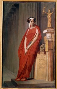 Portret komiczki Elisabeth Felix zwanej Mademoiselle Rachel (1821-1858) ucieleśnia tragedię Painting de l