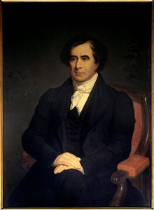 Portret fizyka Francois Arago (1786-1833), astronoma i polityka, ministra marynarki wojennej i wojny w 1848 r. Anonimowe malarstwo z XIX wieku. Paryż, Musee De L