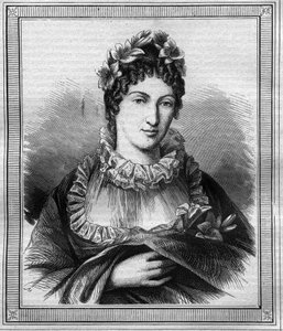 Portret księżnej Angouleme Marie Therese Charlotte z Francji znanej jako Madame Royale (1778-1851) Rycina w „Histoire des Papes-Kings-Queen and Emperors through the Centurys” Maurice Lachatre autorstwa French School