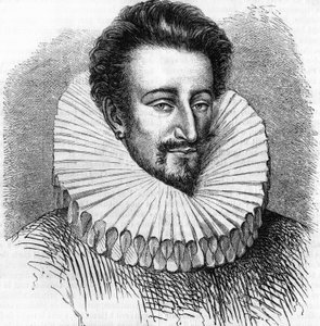 Portret księcia Joyeuse, uroczy autorstwa Henryka III. W „”Popularna historia Francji””, bd. ok. 1885 r. Grawerowanie. autorstwa French School