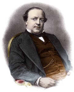 Portret francuskiego prawnika Charlesa Alexandre Lachauda (1818-1882) - Rycina XIX-wiecznej kolekcji prywatnej autorstwa French School