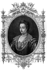 Portret weneckiej Bianki Cappello (1548 - 1587), żony Francois de Medicis (Francesco de Medici). Grawerunek z 1862 r. w „Królowych świata” autorstwa naszych pierwszych pisarzy. Książka wydana pod kierunkiem J.G.D. ARMEGENGUDA. autorstwa French School