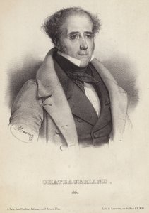 Portret wicehrabiego de Chateaubriand autorstwa French School