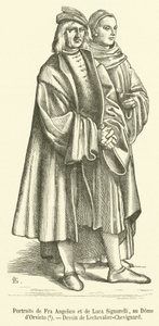 Portrety Fra Angelico et de Luca Signorelli, au Dome d