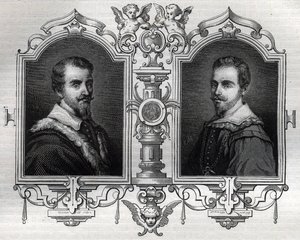 Portrety Horacego (Orazio 1531-1553) i Octave Farnese Octave (Ottavio autorstwa French School