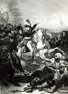 Przedstawienie Napoleona jako zwycięskiego bohatera w Egipcie autorstwa French School