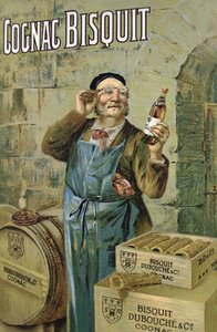 Plakat reklamujący Bisquit Cognac