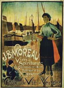 Plakat reklamujący Croix de Vie, wykonany przez J.B. Moreau, Vendee