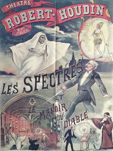 Plakat reklamujący Duchy i Dom Diabła w Teatrze Robert-Houdin, Paryż, ok.1870