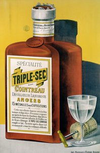 Plakat reklamujący Triple Sec Cointreau wykonany w Angers