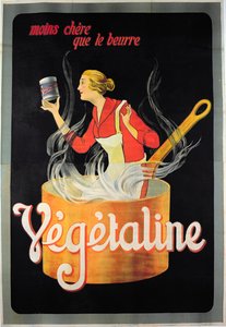 Plakat reklamujący margarynę wegetariańską