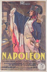 Plakat reklamujący film Napoleon, napisany przez Abla Gance