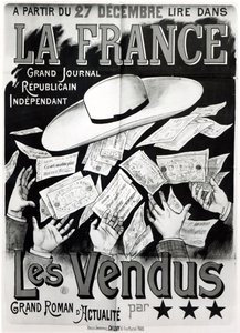 Plakat reklamujący powieść Les Vendus traktującą o aferze panamskiej, ok. 1930 r. 1892-95