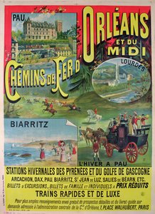 Plakat reklamujący koleje Orleanu i Midi we Francji
