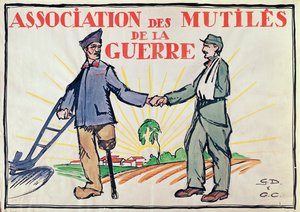 Plakat dla Association des Mutiles de la Guerre, c.1920