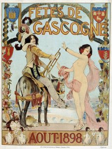 Plakat na święta Biskajskie w sierpniu 1898 r. autorstwa French School
