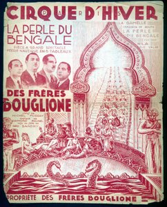 Plakat do spektaklu braci Bouglione „Perła Bengalu”” w Cirque d