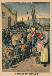 Ubóstwo w Bretanii, ilustracja na tylnej okładce „Le Petit Journal”, 19 stycznia 1913