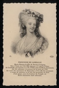 Księżniczka De Lamballe (lito) autorstwa French School