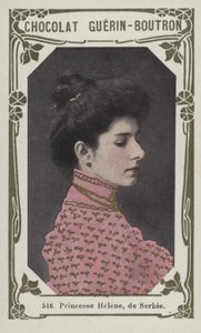Księżniczka Helene z Serbii (kolorowe zdjęcie) autorstwa French School