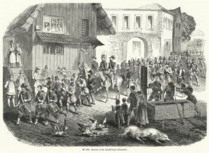 Procesja Gustawa Struvego i republikanów niemieckich, rewolucja 1848 r. autorstwa French School