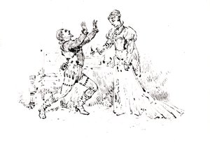 Broszura produkcyjna dla Ruy Blas (1838) autorstwa Victora Hugo (1802-85), 1880 (pióro i atrament na papierze) autorstwa French School