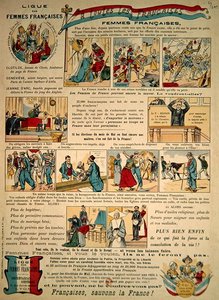 Propaganda dla "Ligue des Femmes Francaises (LFF) autorstwa French School