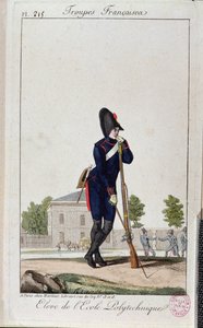 Uczeń z Politechniki, z Troupes Francaises ok. 1805 autorstwa French School