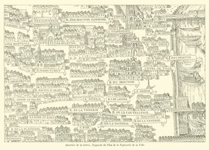 Dzielnica La Greve, fragment Planu Gobelinu Miasta autorstwa French School