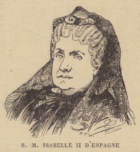 Królowa Hiszpanii Izabela II autorstwa French School