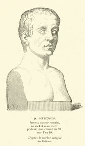 Kwintus Hortensjusz, rzymski optymistyczny polityk i mówca (rycina) autorstwa French School