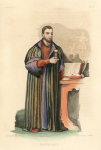 Rabelais (kolorowy grawer) autorstwa French School