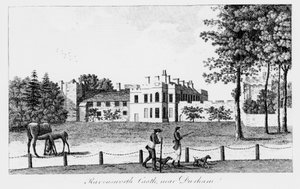 Zamek Ravensworth w pobliżu Durham, XIX wiek autorstwa French School
