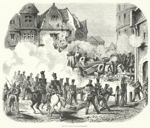 Bunt we Frankfurcie, Niemcy, wrzesień 1848 autorstwa French School
