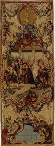 Gobelin Regence Gobelins z historią Don Kichota, 1717-18 autorstwa French School
