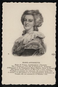 Królowa Maria Antonina (litografia) autorstwa French School