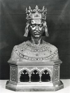 Popiersie relikwiarzowe św. Ludwika (1214-70) (srebro pozłacane)