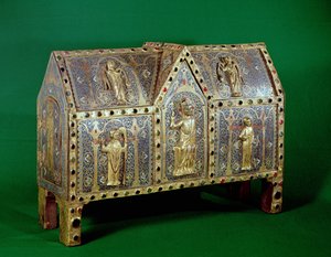 Relikwiarz św. Kalminiusza, Limoges (emalia z miedzi i champleve)