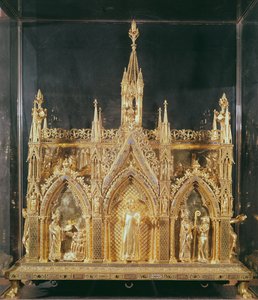 Relikwiarz św. Tauryna (złocona miedź, emalia i srebro) autorstwa French School