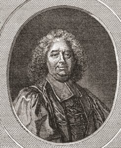 René Pucelle, 1655 -1745. Francuski sędzia i opat Saint Leonard Corbigny. Z Les Heures Libres opublikowanych w 1908 roku. autorstwa French School