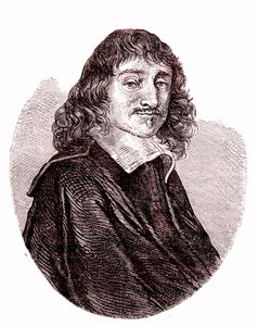 Rene Descartes, francuski fizyk, matematyk, filozof. 1865 (grawerowanie) autorstwa French School